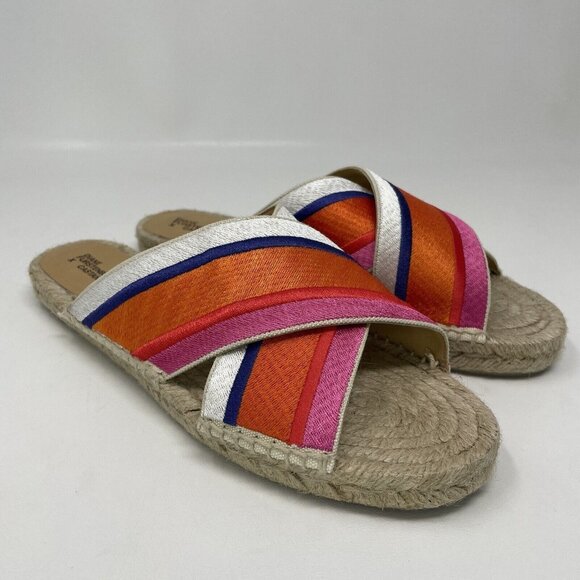Diane Von Furstenberg x Castaner Paos Espadrille Sandals Womens 37 US 6.5 Stripe - Picture 1 of 12